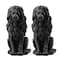 Glitzhome® 21" Black Sitting Lion Garden Statue